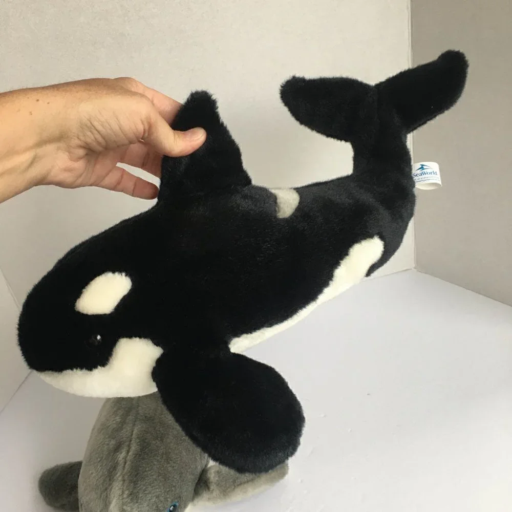 SeaWorld Orlando Parks Dolphin & Killer Whale Orca Stuffed Animal Plush Toys
